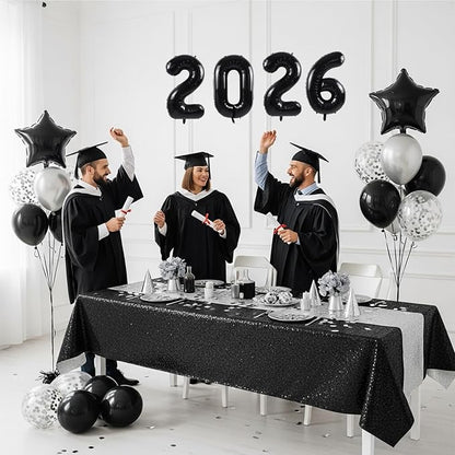 TONIFUL 20 Pcs Number Balloon 2 Set 16 Inch Black 0-9 Numbers Balloons | Small - Image 6