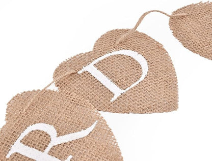 Cards Banner Heart Jute Burlap Banner Jute Garland - Image 9