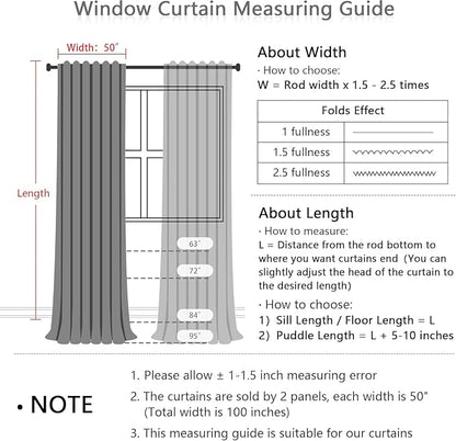 Boho Curtains for Bedroom, Burnt Orange Curtains 84 Inch Length 2 Panels Light - Image 9