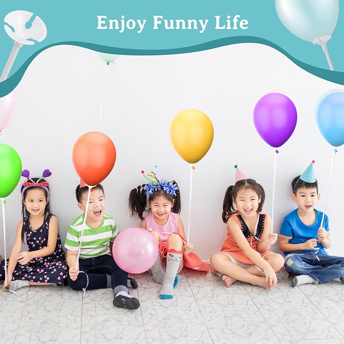 PP OPOUNT 20 PCS Long Balloon Sticks, 15.7 inches Balloon Sticks - Image 7