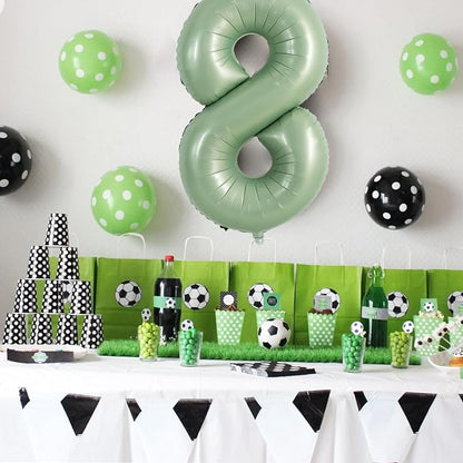 TONIFUL 40 Inch Sage Green Large Number 8 Balloon - Image 3