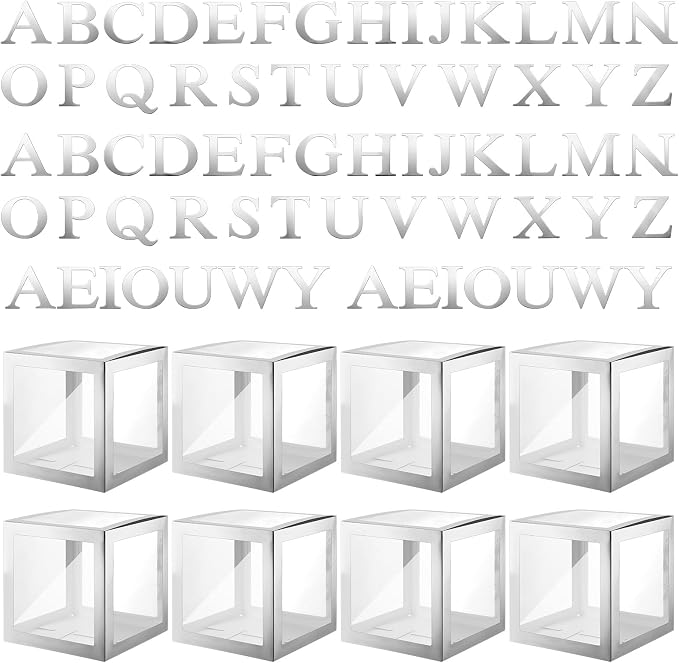 Barydat 8 Pcs Transparent Balloon Boxes Clear Balloon Boxes by home