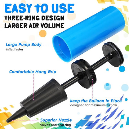 Honoson 16 Pcs 9 Inch Portable Hand Balloon Pump Hand Air Pump - Image 4