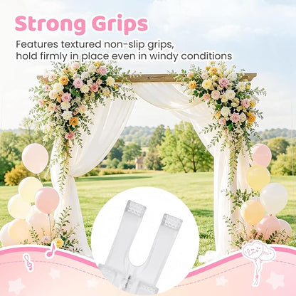 20 Pack Balloon Arch Clips, 3.5 Inch Plastic Transparent Clips - Image 4