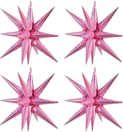 TONIFUL 4 Pcs Explosion Star Balloons Light Pink Foil Balloon Party Decor | 22 by TONIFUL
