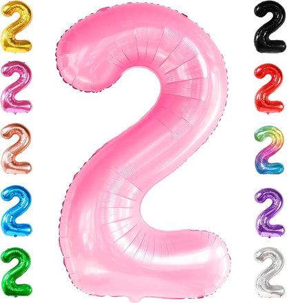 KatchOn Pink Number 2 Balloon 40 Inch 2nd Birthday Decorations by KatchOn