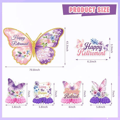 Retirement Party Decorations for Women, Butterfly Retirement Decorations | - Image 4