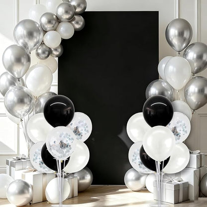 TONIFUL 4 Set Black and White Balloon Stand Balloon Centerpiece - Image 7