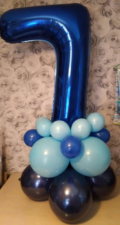 Night Blue Number 7 Balloon 40 Inch - Image 2
