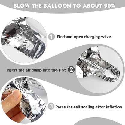 40 Inch Silver Number 3 Balloon Birthday Party Decorations - Image 6