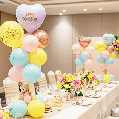 4 Sets Balloon Stands for Table, Wooden Balloon Stand - Image 5