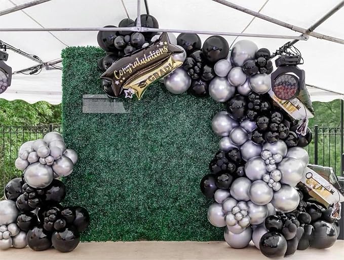 MEBAY Black Silver Balloons Garland Arch Kit, Wedding Backdrop, Graduation - Image 5