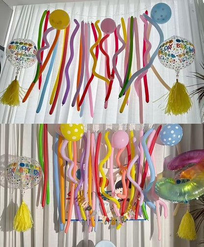 Party Balloons - Peach 260 Long Balloons - Image 3
