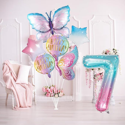 Butterfly Balloons 7th Birthday Decorations - Image 5