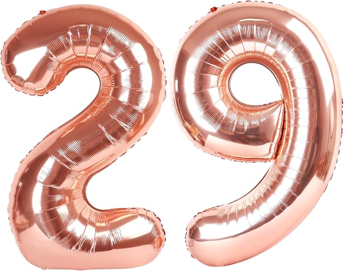 29 Balloon 40 inch Rose Gold Number Balloons by Enyeopd