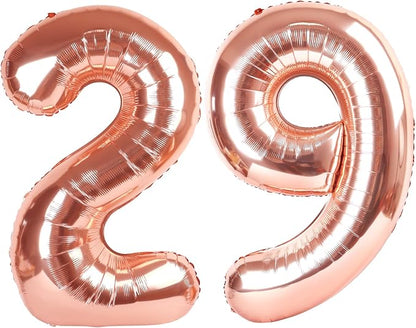 29 Balloon 40 inch Rose Gold Number Balloons by Enyeopd