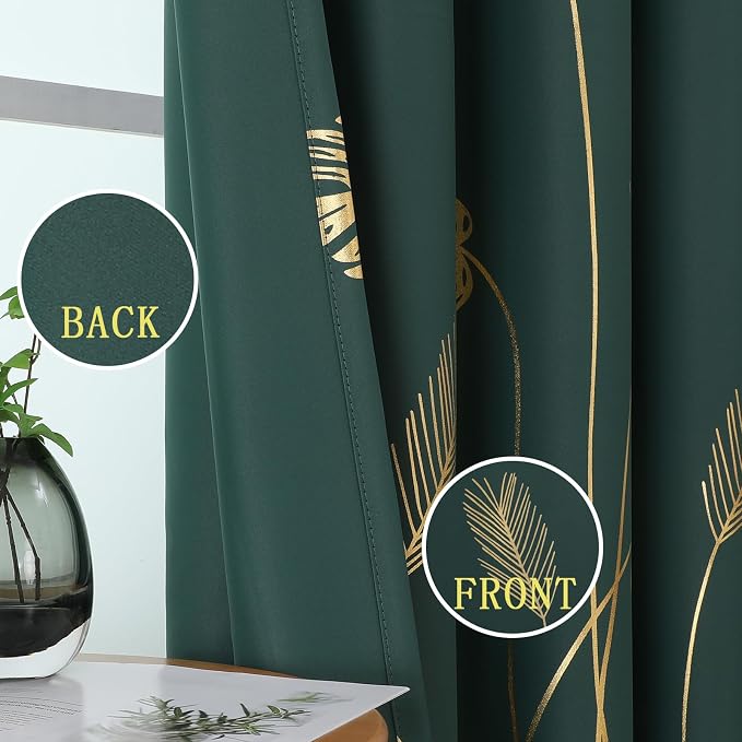 Green Blackout Curtains 102 Inches Long - Image 3