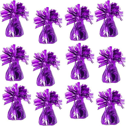 Metallic Plastic Wrapped Balloon Weights Party Decorations 12 Pcs by RoyalHouse