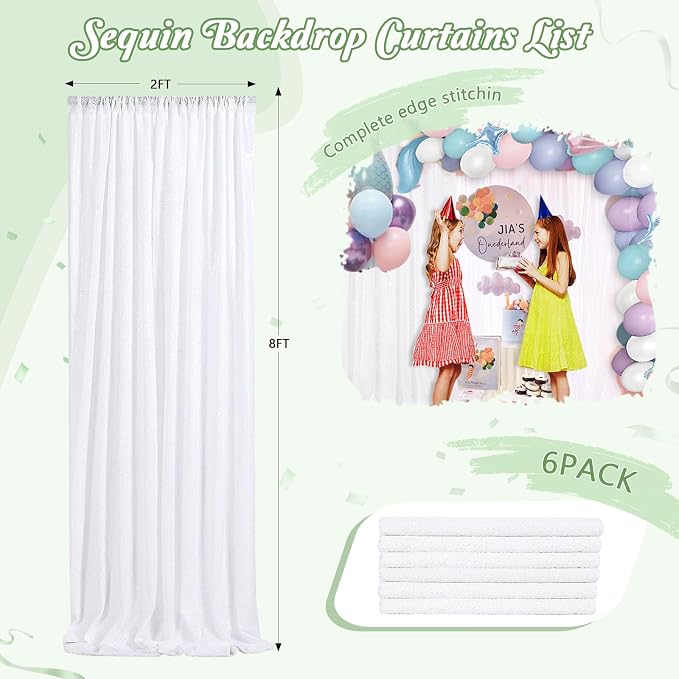 White Backdrop Curtain for Wedding Parties - Image 4