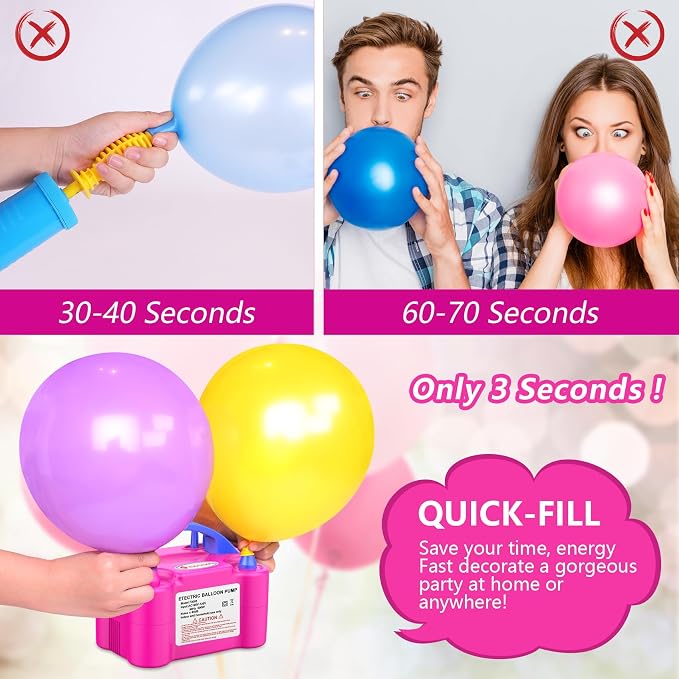IDAODAN Electric Balloon Pump, Portable Electric Balloon Blower Machine - Image 3