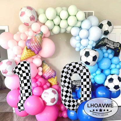 Checkered Number 2 Balloons 40 Inch Giant Race Car Checkered 2 Balloons - Image 3