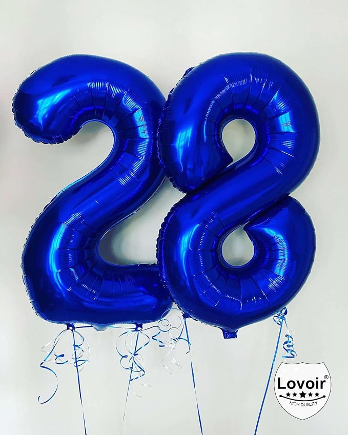Navy Blue 27 Number Balloons, 40 Inch Giant Number 27 Balloons Foil Mylar - Image 5