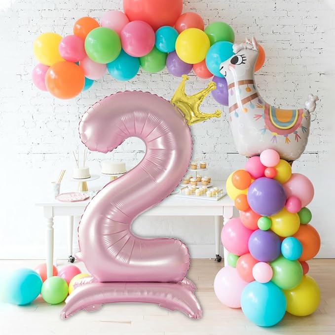 Crown Pink Number 2 Balloon - Image 4