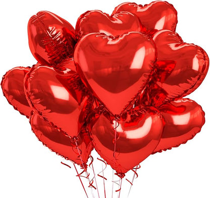 Biapian Foil Heart Balloons Red, Valentines Balloons 18inch Red Foil Balloons by BIAPIAN
