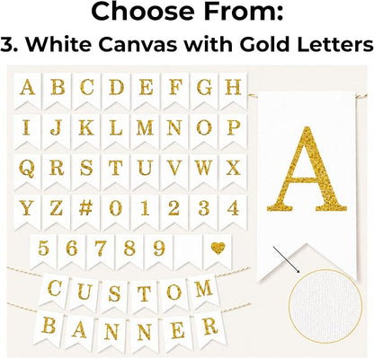 Custom Banner with Letters – Personalized Burlap or White Canvas Banner - Image 4