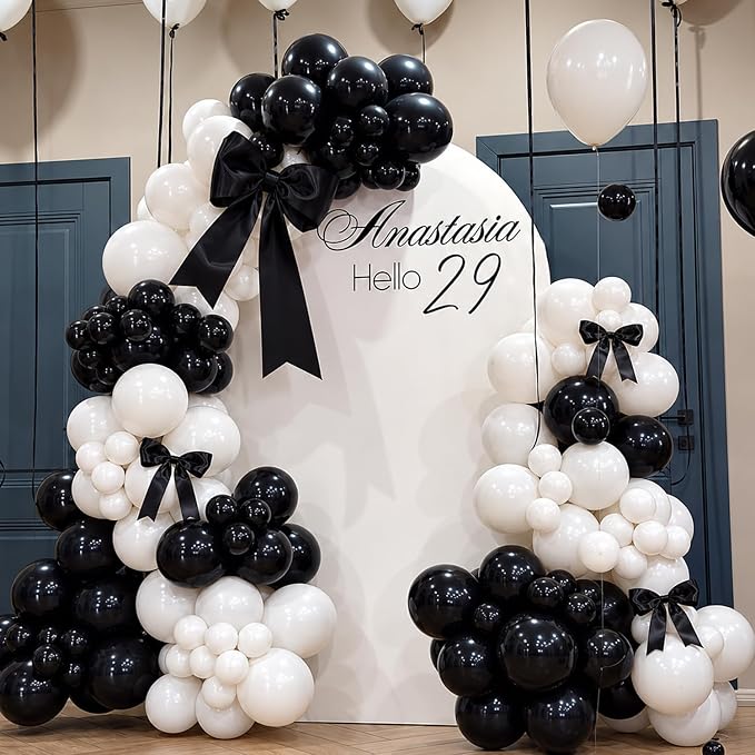 Black and White Balloon Arch Kit - Image 3