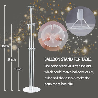 4 Sets Balloon Stands Kit for Table Purple Gold Balloons Holder Sticks - Image 7