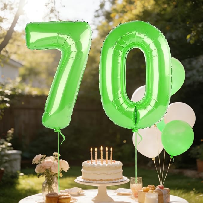 40 Inch Number 70 Balloons for 70th Birthday Party Decorations, 0-100 Fruit - Image 3