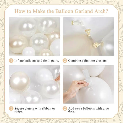 White Balloon Arch Kit for Wedding Bridal Shower Baby Shower Decorations | - Image 7