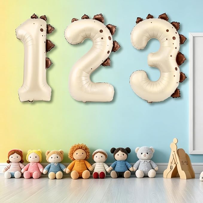 Dinosaur Number 3 Balloon, 30 Inch Birthday Party Decorations - Image 5