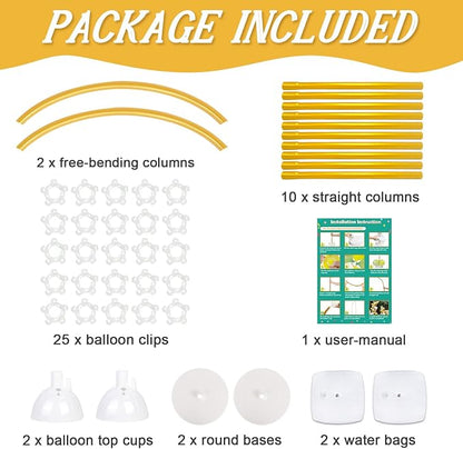AerWo Balloon Arch Kit 8.2ft+6ft, Free Bending Top Curve Balloon Frame Stand - Image 4