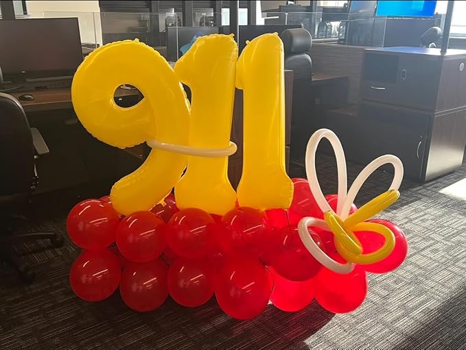 Number Balloons 9 Balloon Yellow - Image 3