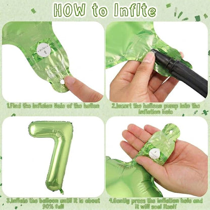 Light Green Number 17 Balloon 40 Inch, Glossy Double Digit Milestone Decor | - Image 5