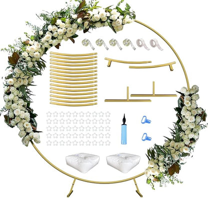 Queension Large Wedding Arch for Ceremony 7 Ft, Circle Arch for Party, Outdoor by Queension