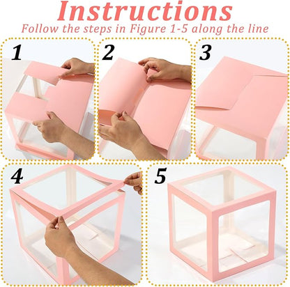 One Boxes for 1st Birthday One Balloon Box Pink First Birthday Balloons Boxes - Image 5