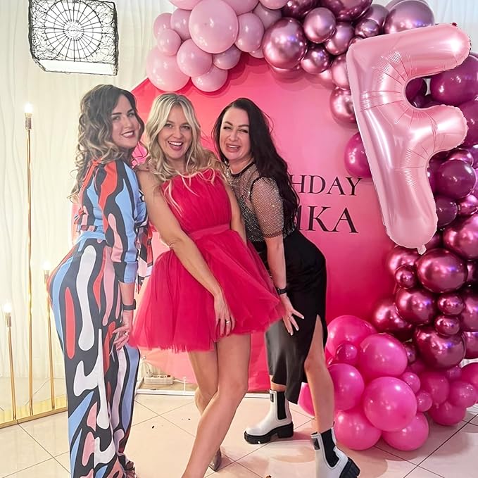 TONIFUL 40 Inch Large Pink Letter F Balloons Giant Foil Mylar Alphabet Balloon - Image 4