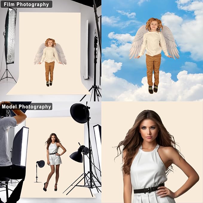 Cream Photography Backdrop for Photoshoot, 5x7 FT | Versatile Studio Photo - Image 3