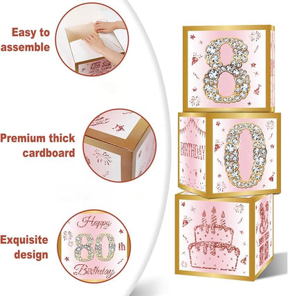 DataMoon 80th Birthday Decorations Boxes - Image 6
