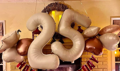 2 Balloon Number 40 Inch Light Brown Balloons - Image 4