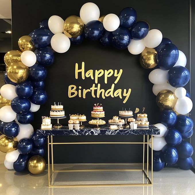 RUBFAC 87pcs Navy Blue Balloons Different Sizes 18 12 10 5 Inches, Premium - Image 7