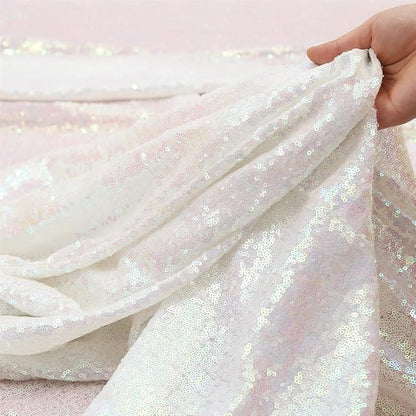 Poise3EHome White Iridescent Sequin Backdrop, 8FT x 10FT Sequin Photography - Image 6