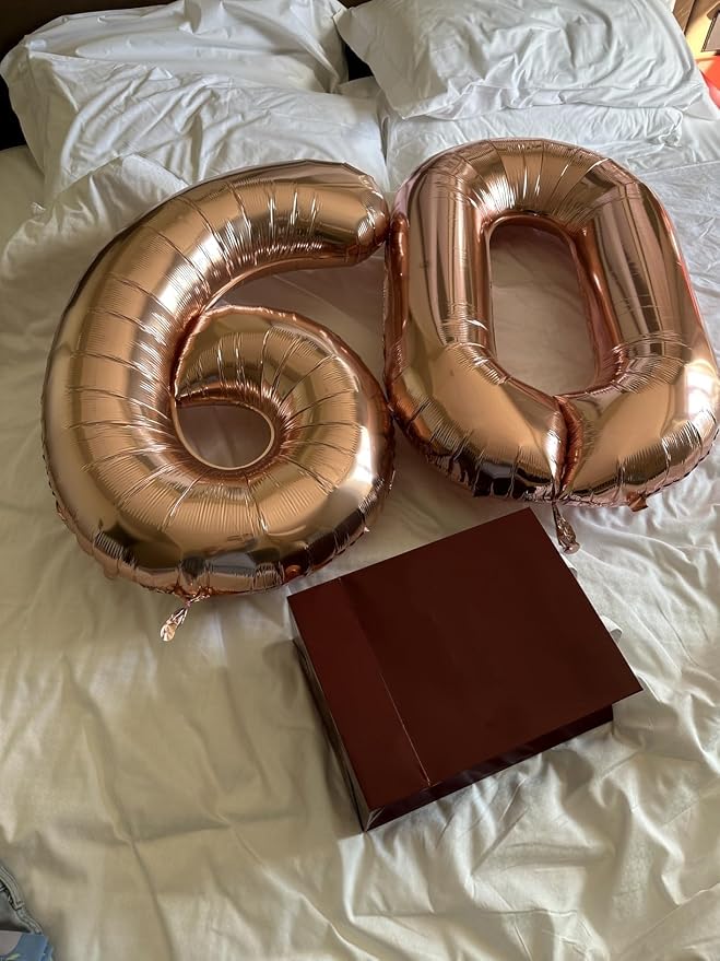 60 Balloon 40 inch Rose Gold Number Balloons - Image 3