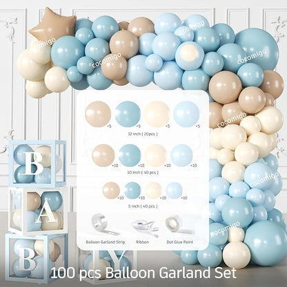 288PCS Cocomigo Blue Airplane Baby Shower Decorations - Image 8