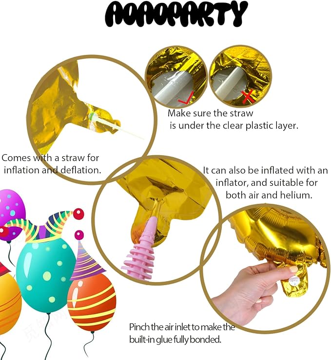 Letter Balloons Gold 40 Inch Q Large Giant Big Foil Mylar Balloon | - Image 2
