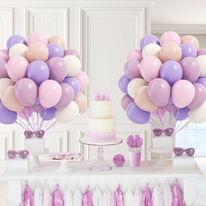 60pcs Pink and Purple Balloons 12inch - Image 8