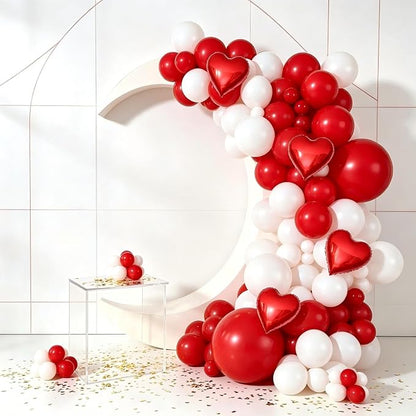 Red White Balloon Garland Arch Kit - Image 4